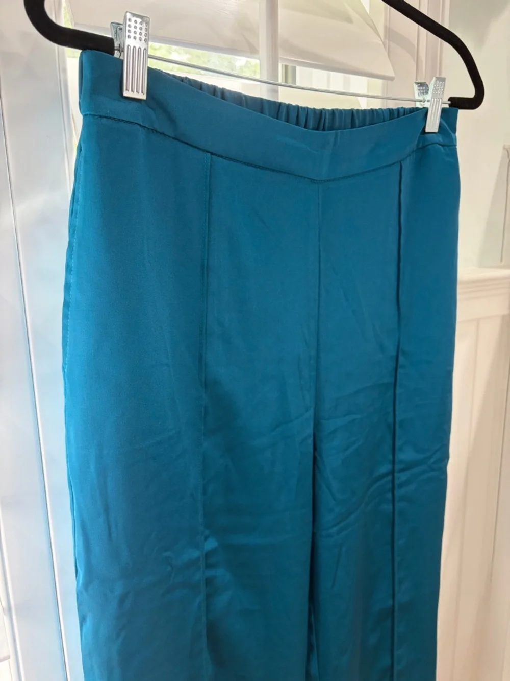 NWT Sincerely Jules Teal Wide-Leg Silky Dress Pants